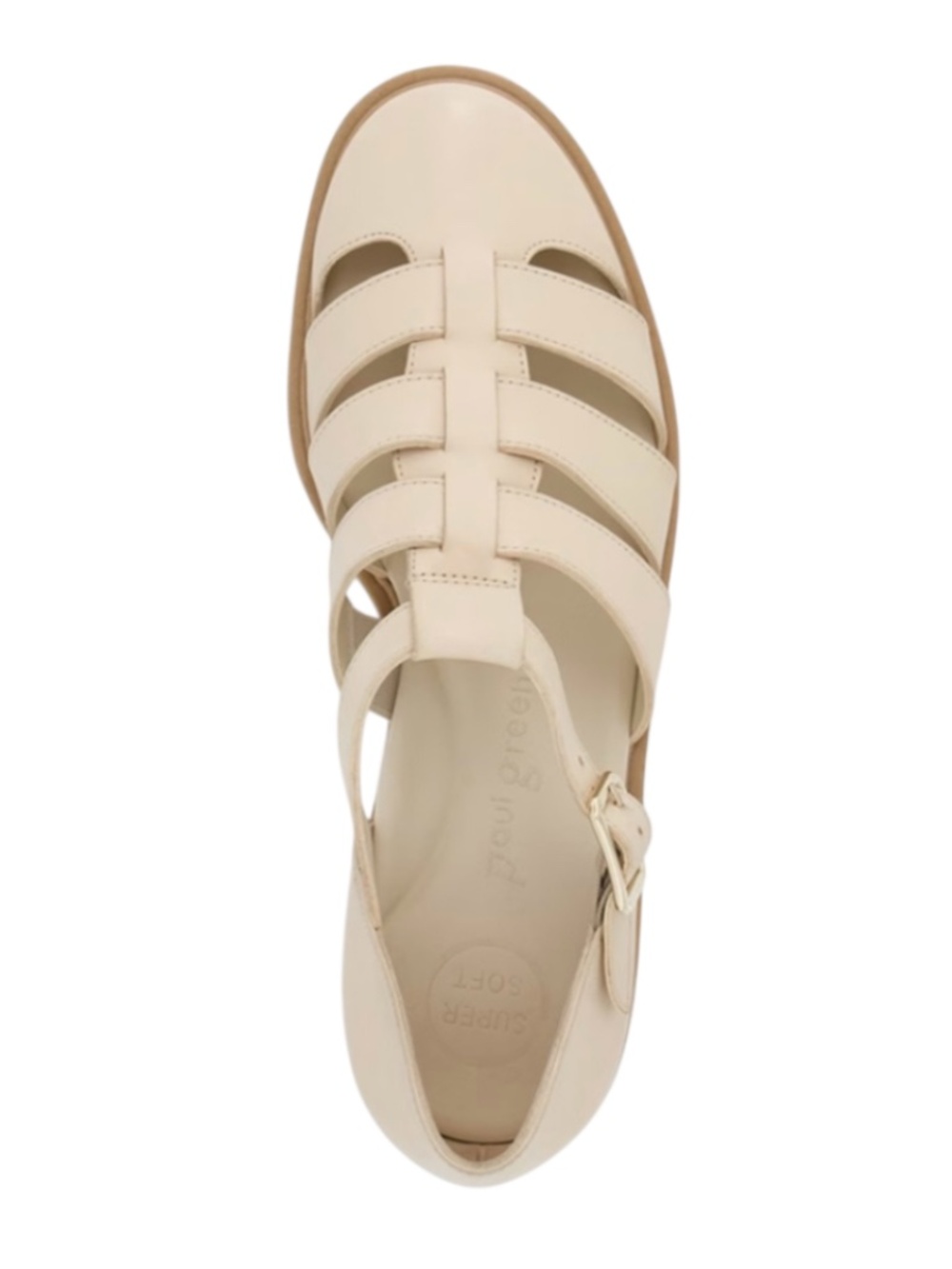 Cream leather sandals.  Women’s US sizes